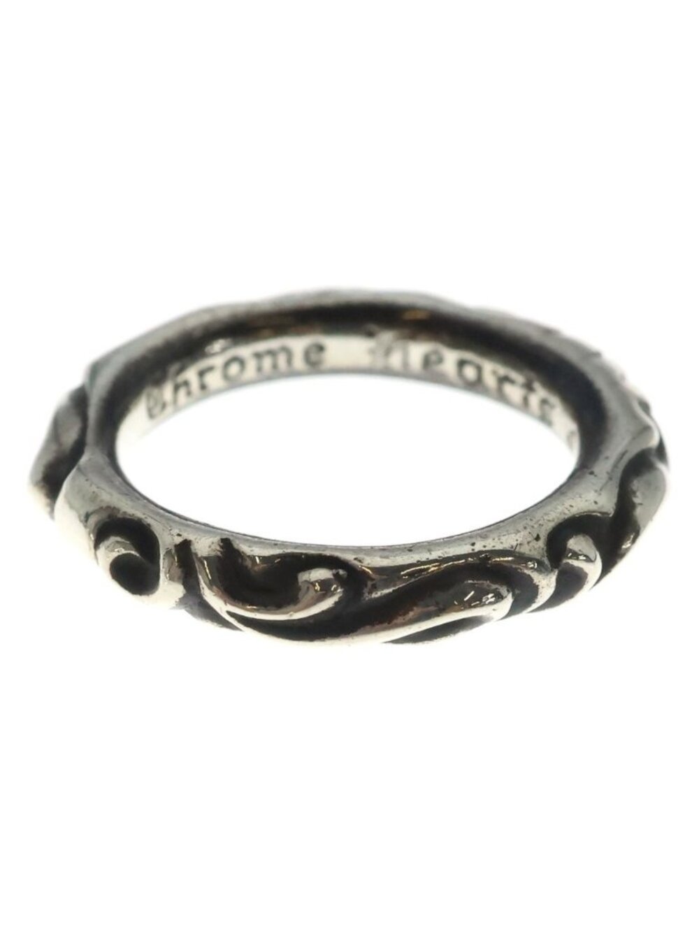 Chrome Hearts Scrl Band Scroll Ring Silver